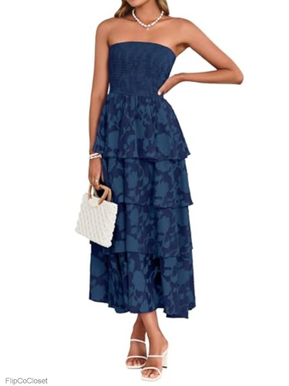 Maxi Boho Floral Strapless Sleeveless Wedding Guest Beach Long Dress